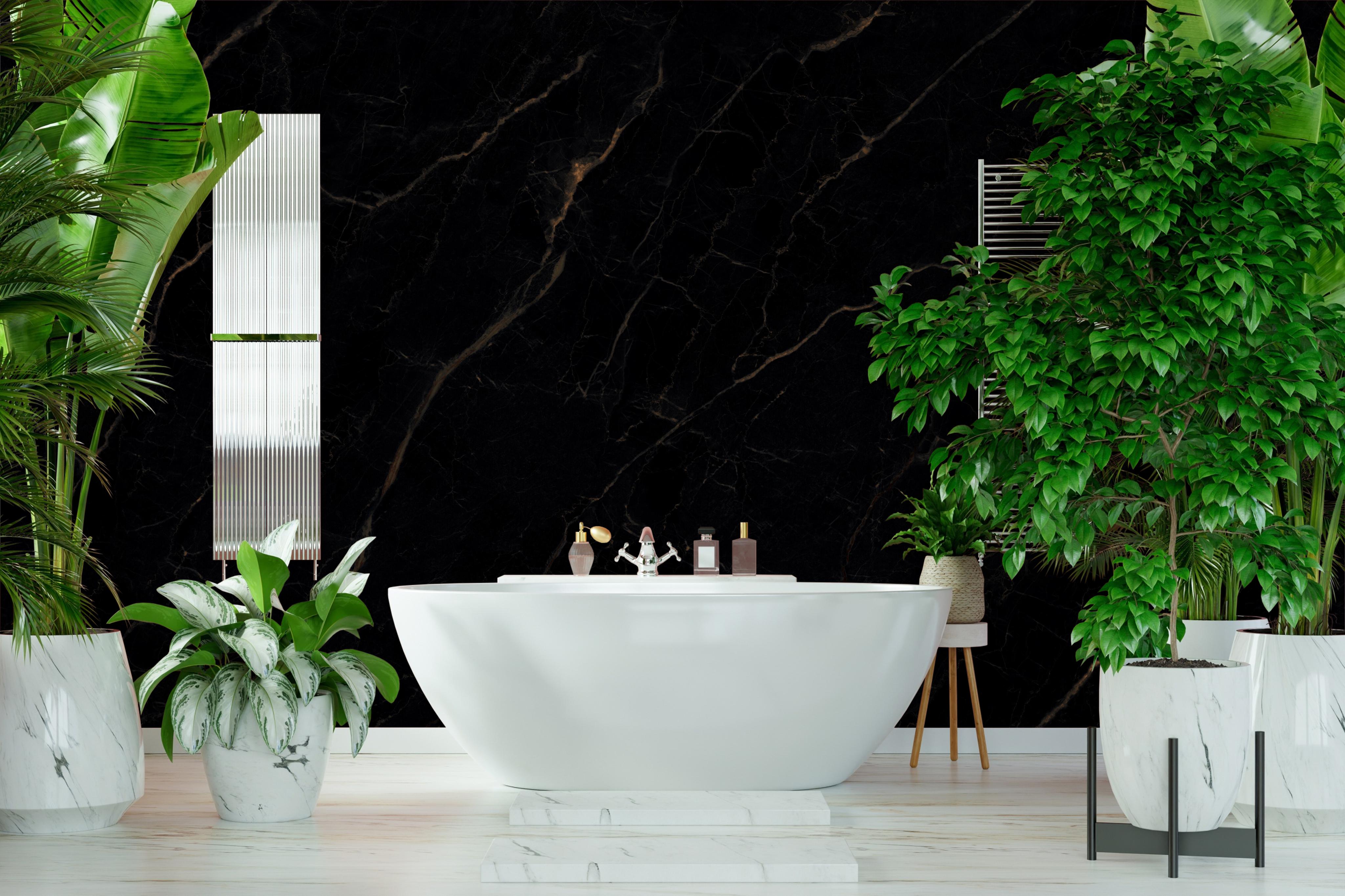 CHECK Smart Wall Tile 30005M Marmor Carrara-Schwarz (3050x1120x8mm)