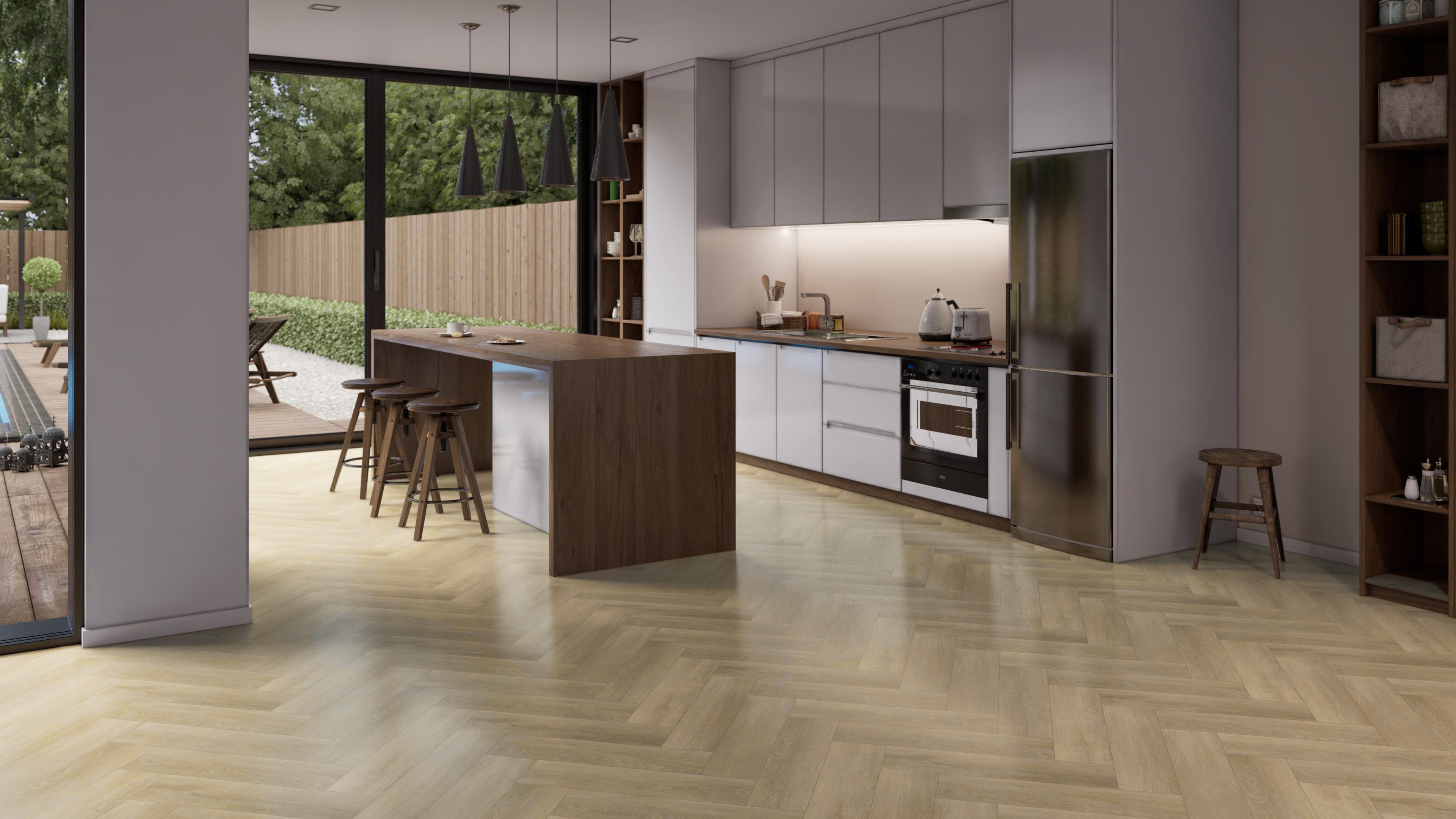 Click-Vinyl CHECK One 2074H Prenzlau Eiche Herringbone inkl. Trittschall Premium