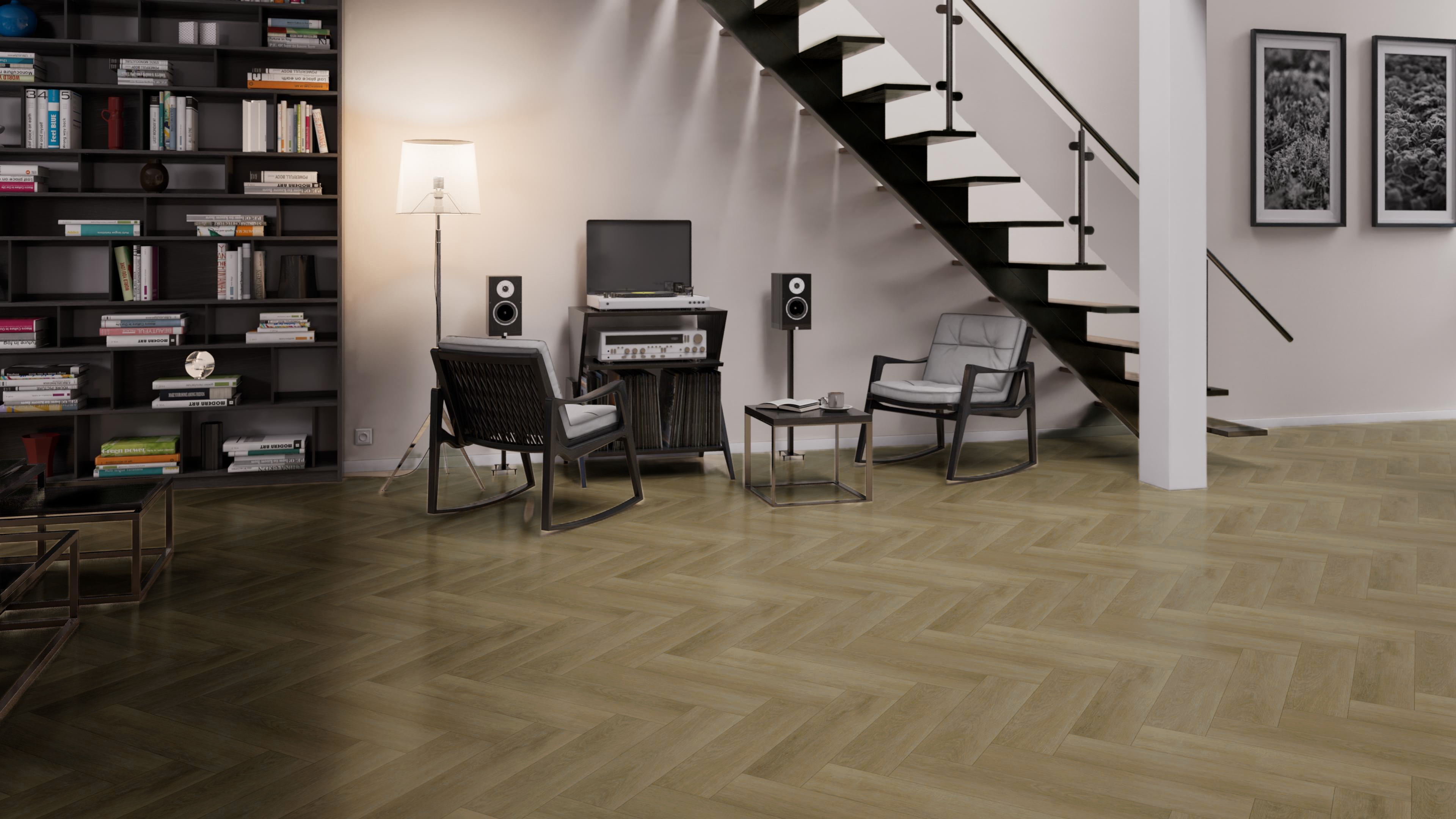 Click-Vinyl CHECK One 2074H Prenzlau Eiche Herringbone inkl. Trittschall Premium