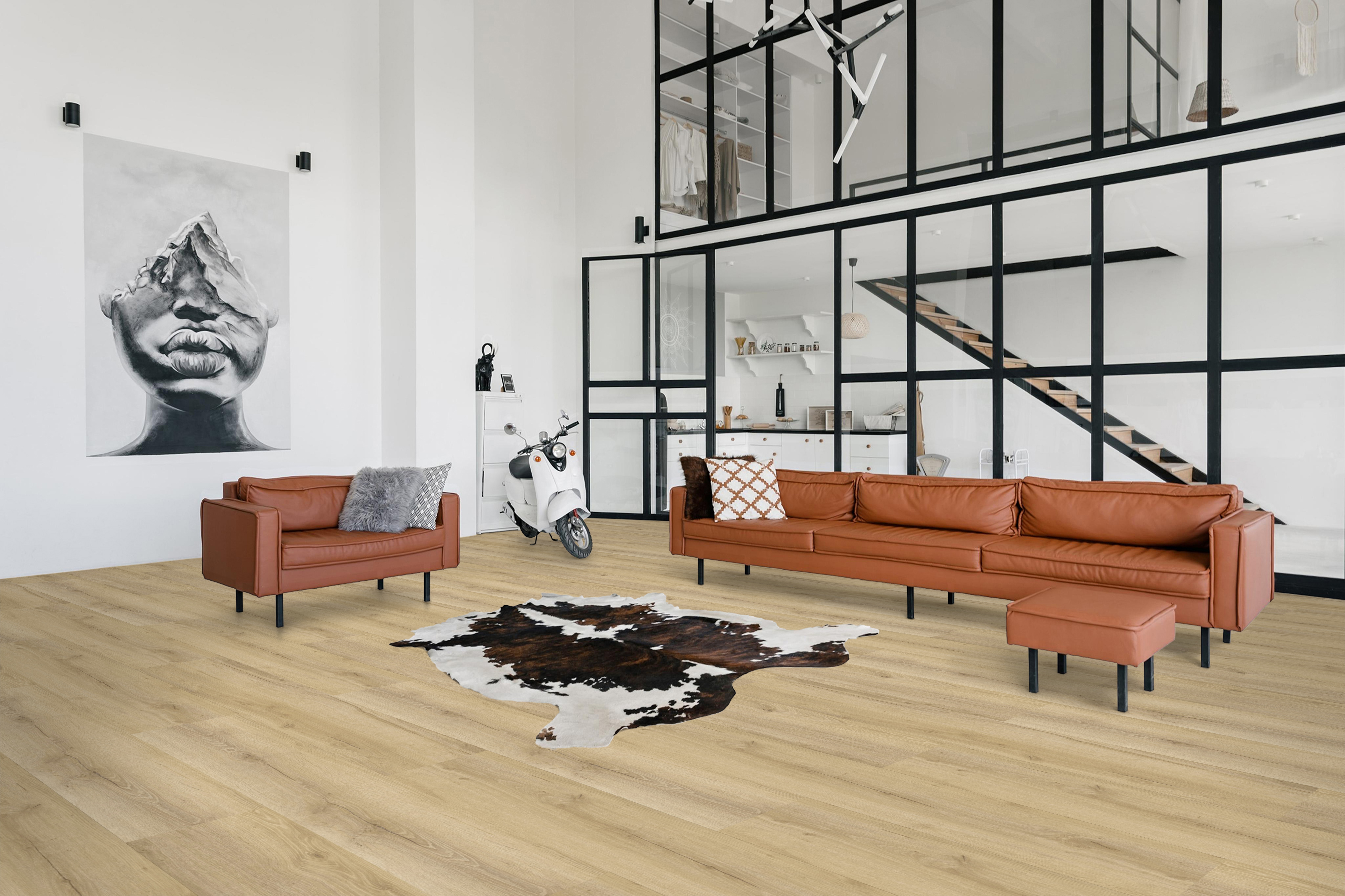 Click-Vinyl CHECK PET 6002 Nimbus Eiche Breitdiele inkl. Trittschall