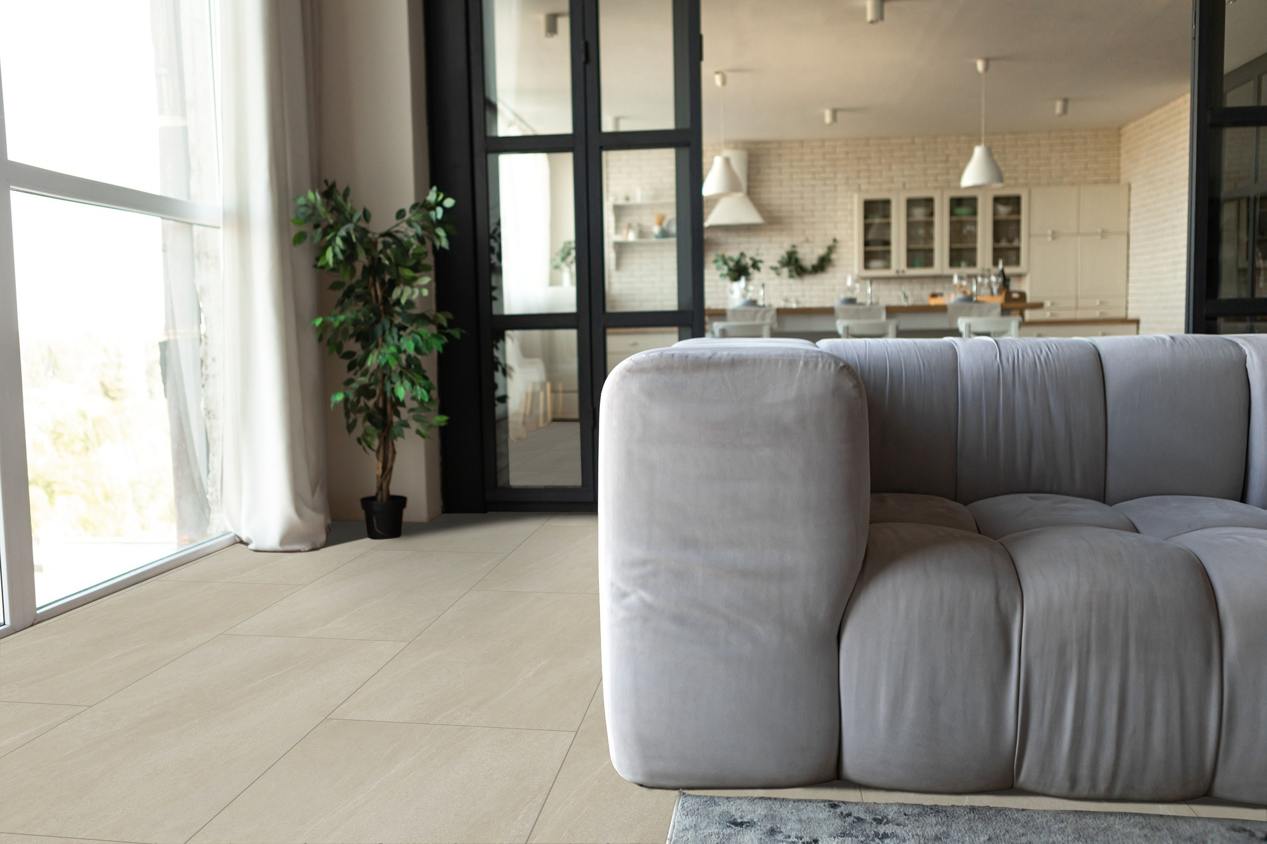 Click-Vinyl CHECK One 2155 Insbach Marmor Fliese XL inkl. Trittschall Standard