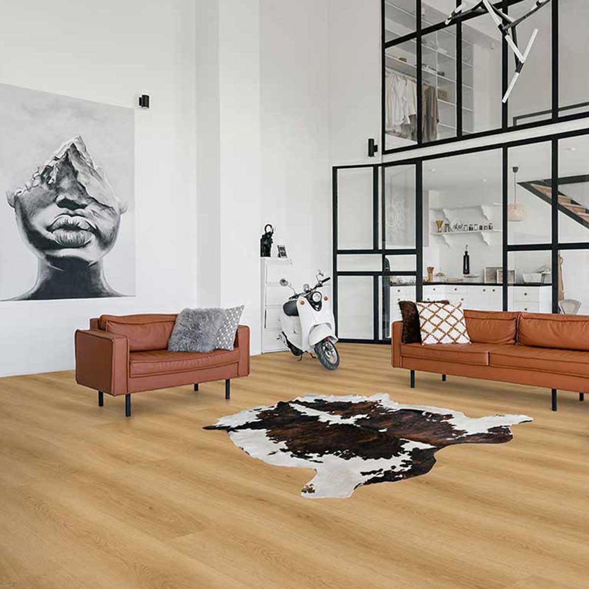 Click-Vinyl CHECK comfort 2509 Tordera Eiche Lang- und Breitdiele inkl. Trittschall (Kork)