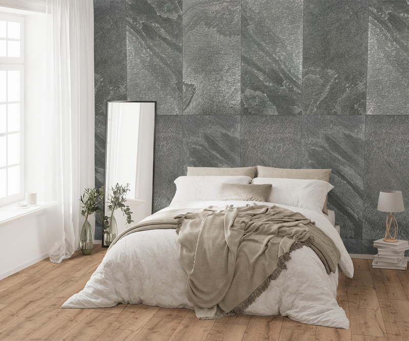 Wandpaneel Check real stone 20000 Schiefer Grau 122 x 61 cm