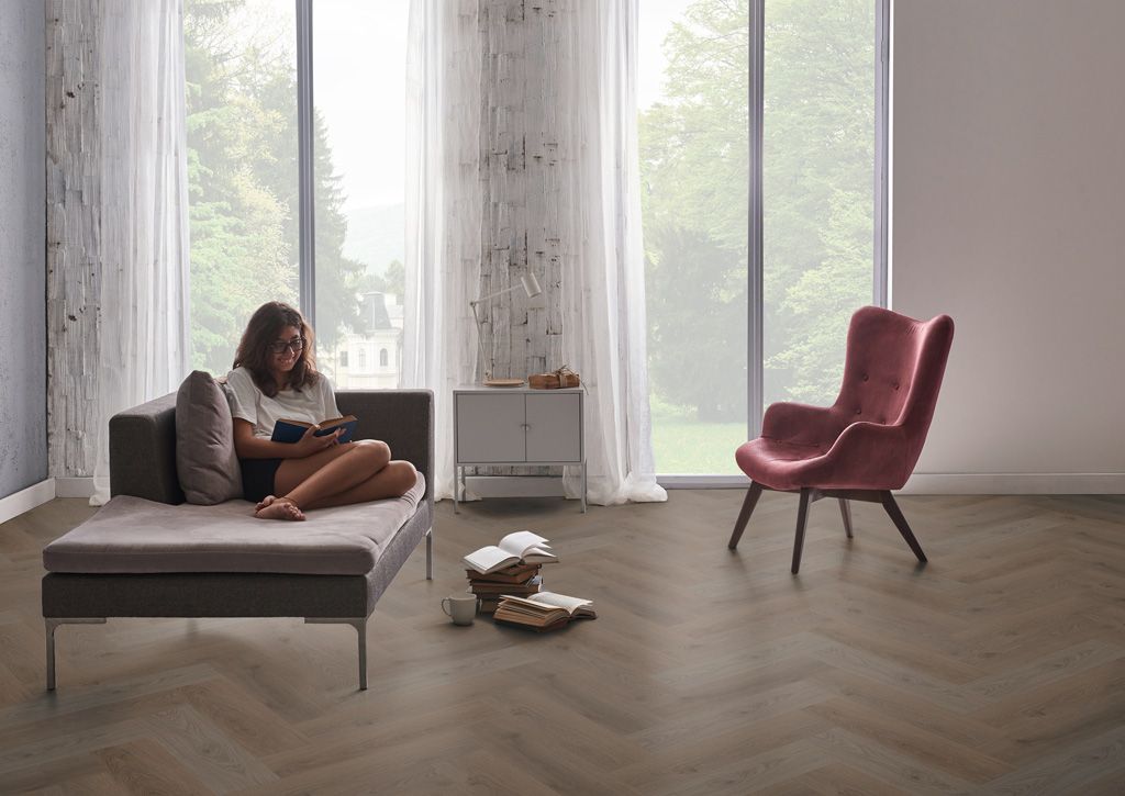 Click vinyl CHECK One 2076H Boxbach Oak Herringbone incl. premium ...